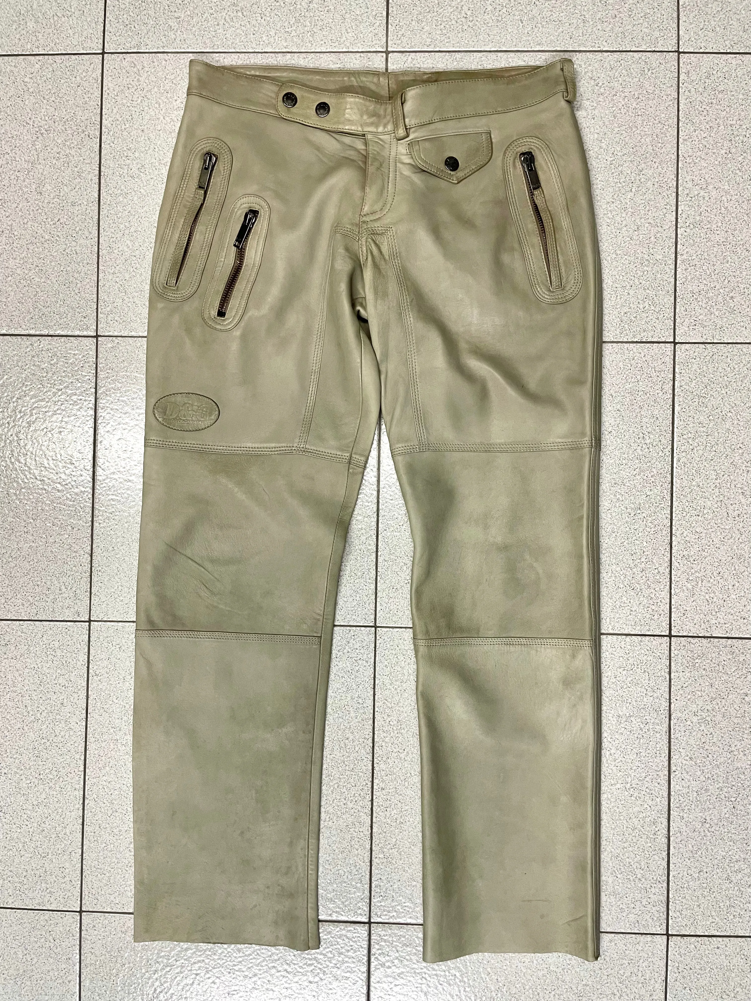 2000s Dolce & Gabbana leather biker pants