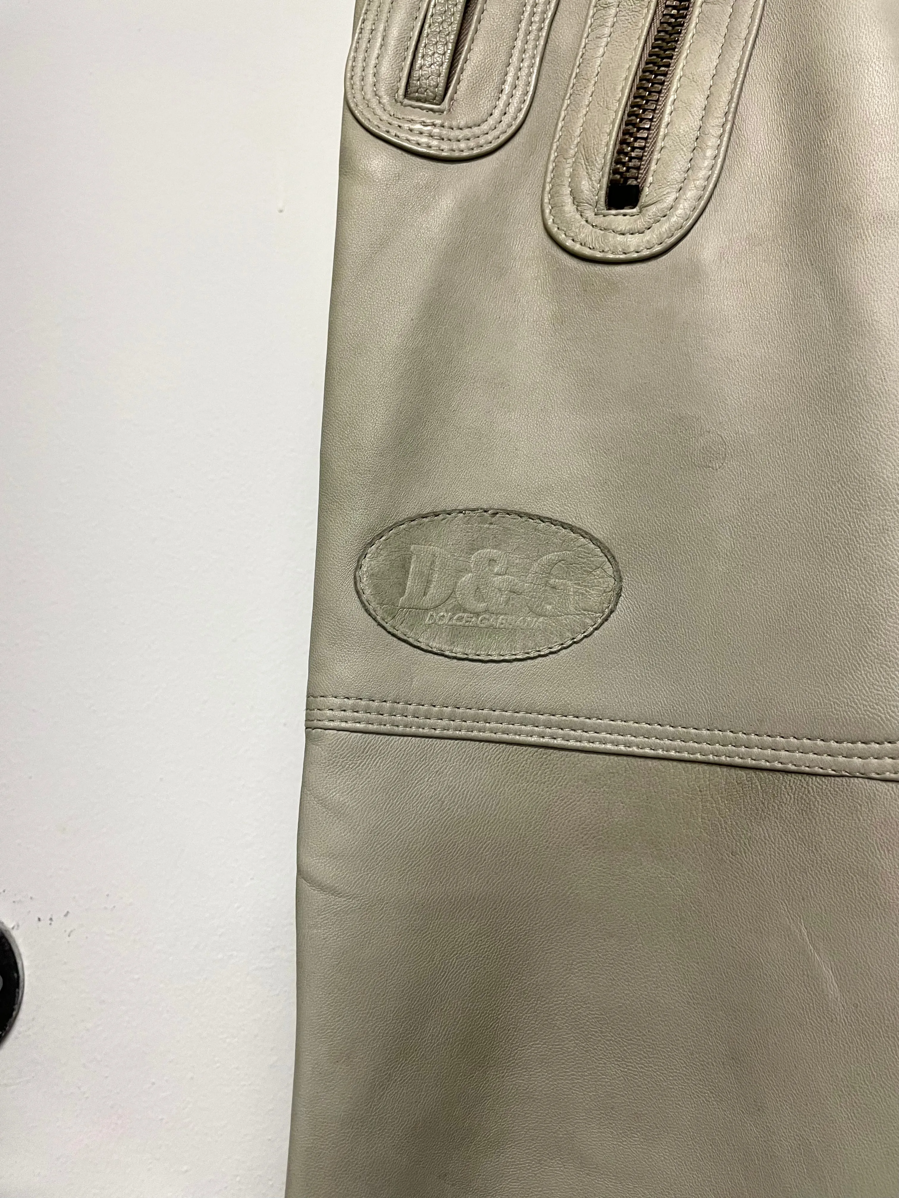 2000s Dolce & Gabbana leather biker pants