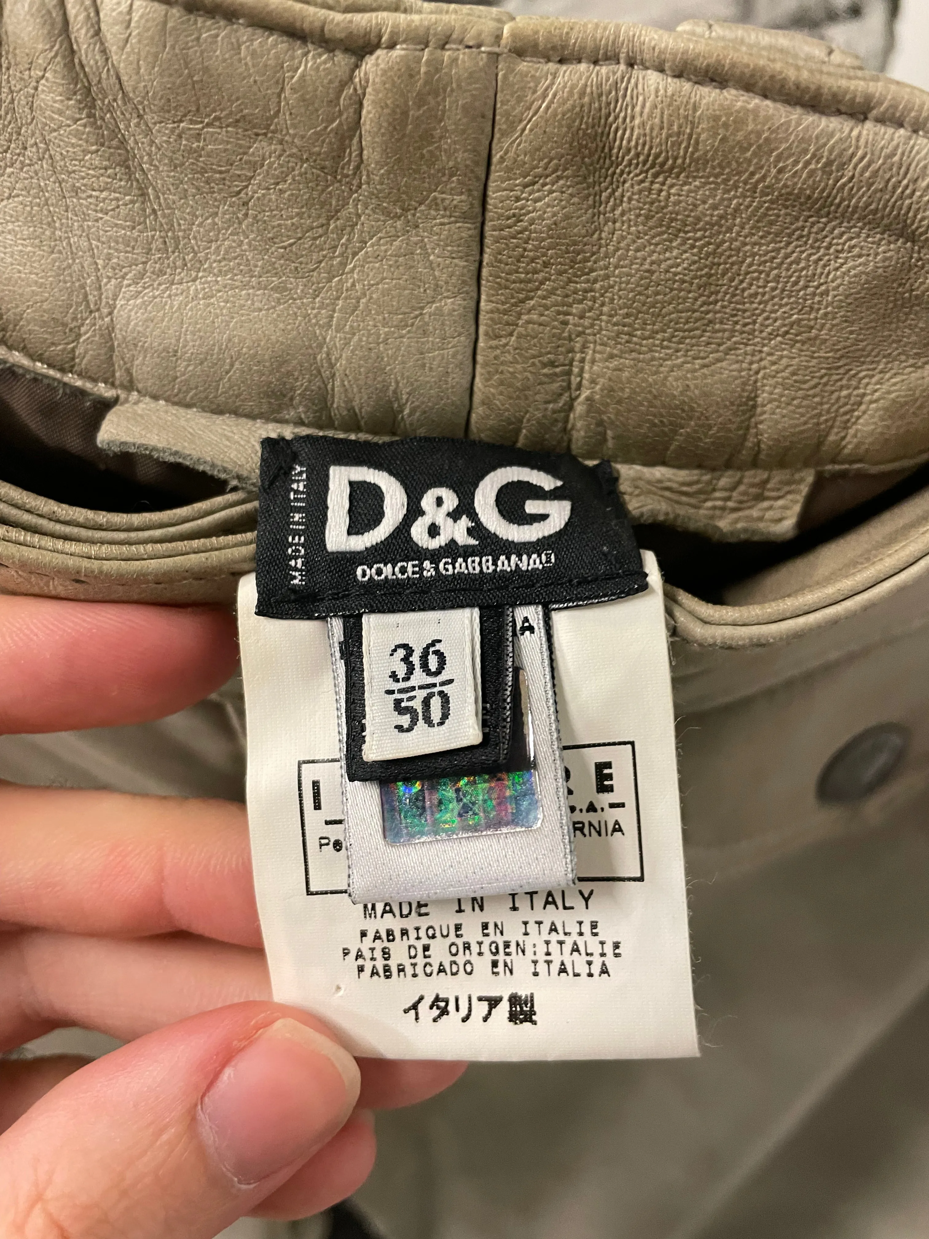 2000s Dolce & Gabbana leather biker pants
