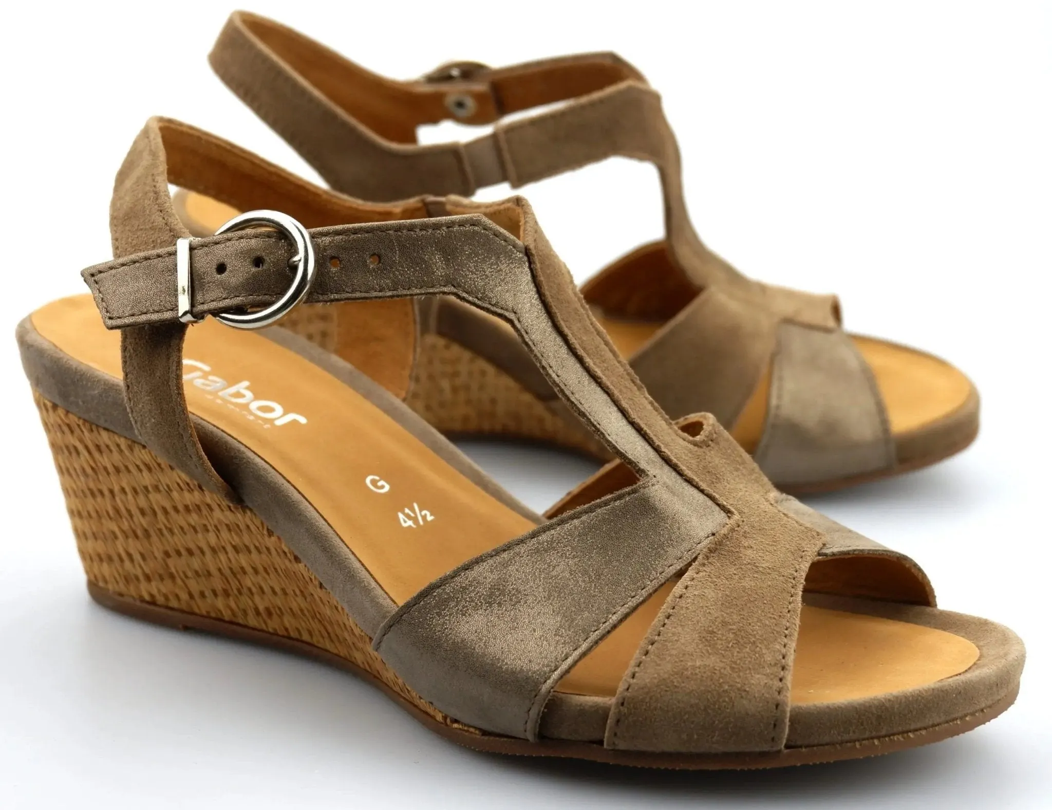 '82.864.41' women's wedge sandal - Grey