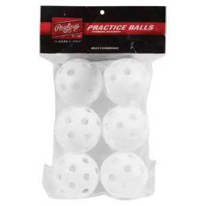 9 Inch Plastic Training Baseballs- 6 Pack