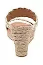 AA2AR171 Andre Assous Aria Woven Leather Espadrille Wedge Slides