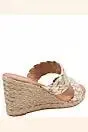 AA2AR171 Andre Assous Aria Woven Leather Espadrille Wedge Slides