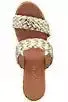 AA2AR171 Andre Assous Aria Woven Leather Espadrille Wedge Slides