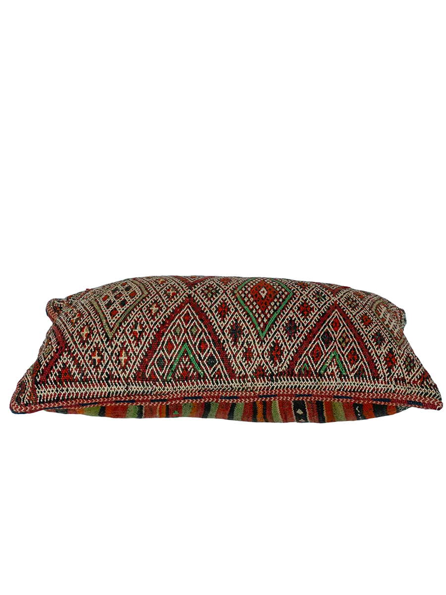 Ain Leuh Vintage Pillow - Crimson Diamond