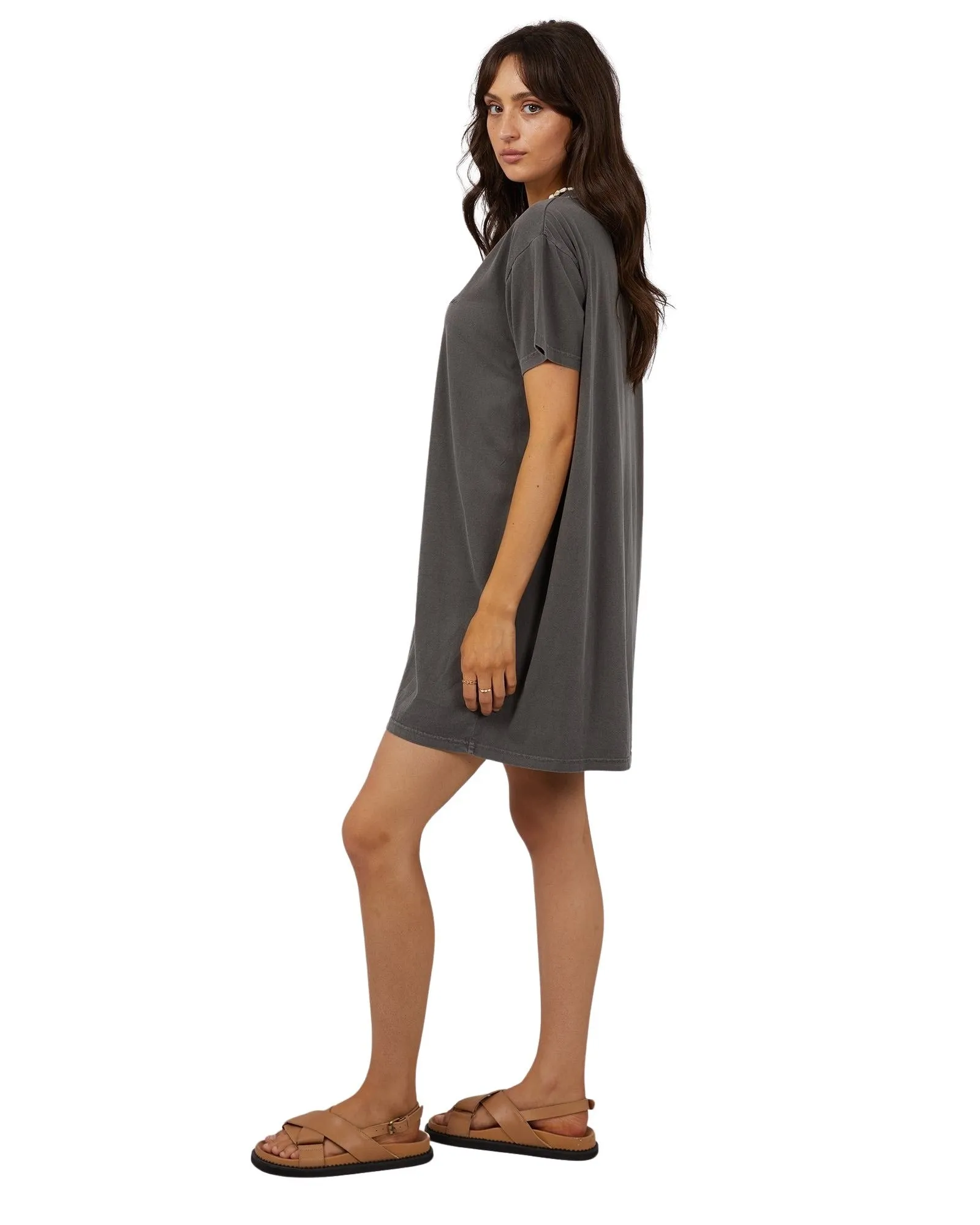 All About Eve - Classic Tee Dress - Charcoal