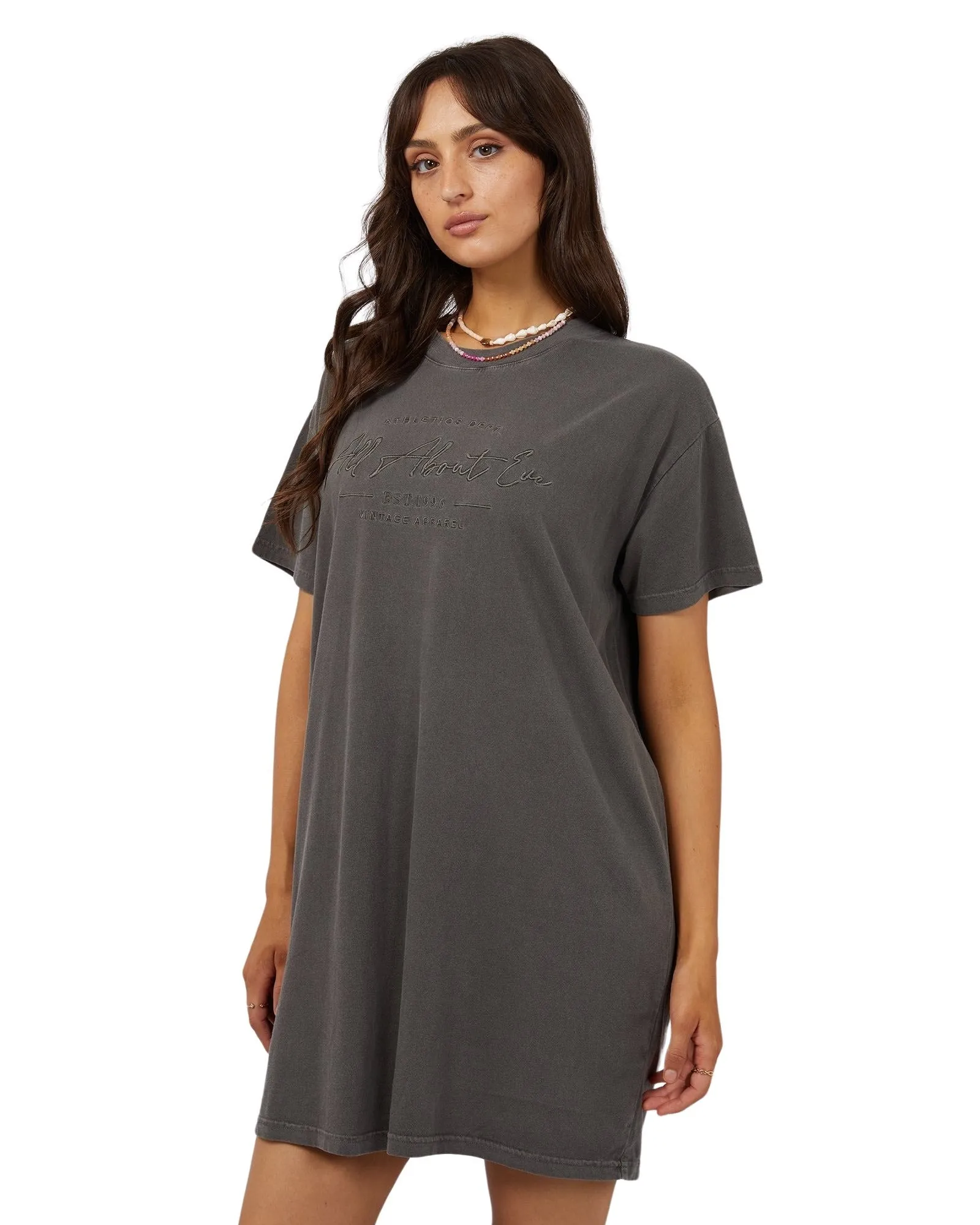 All About Eve - Classic Tee Dress - Charcoal