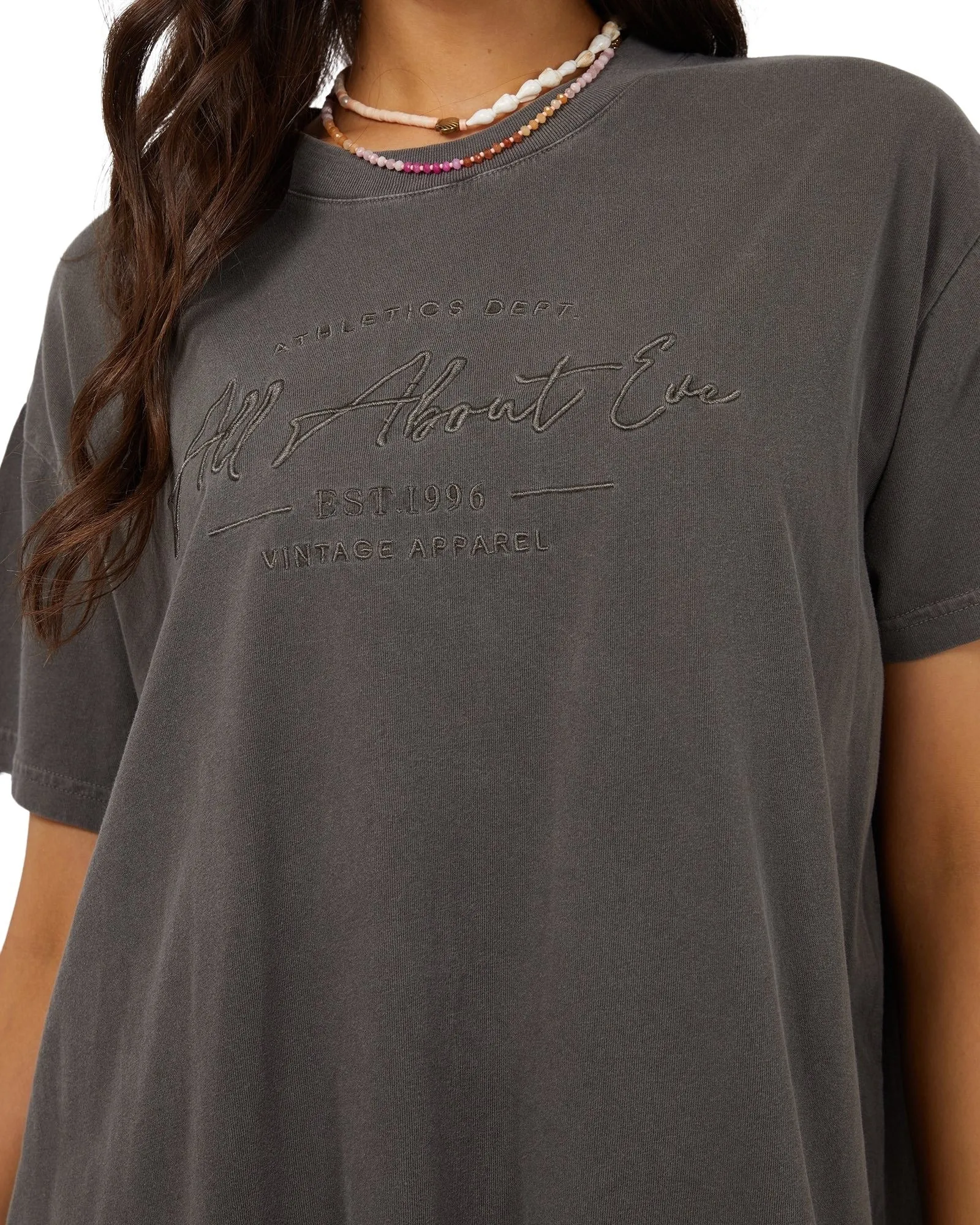 All About Eve - Classic Tee Dress - Charcoal