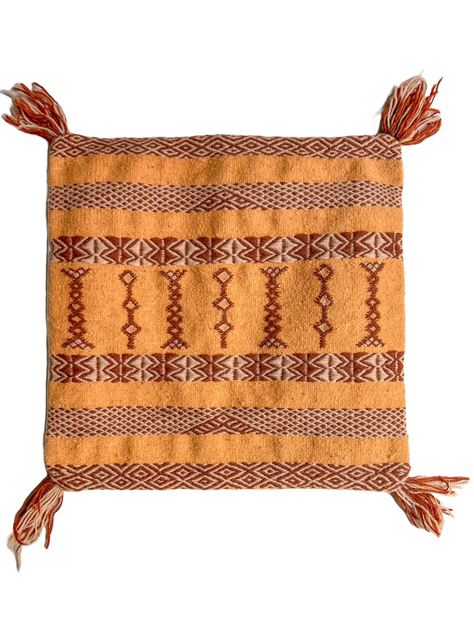 Anzal's Flatweave x Zanafi Pillow - Beige/Brown