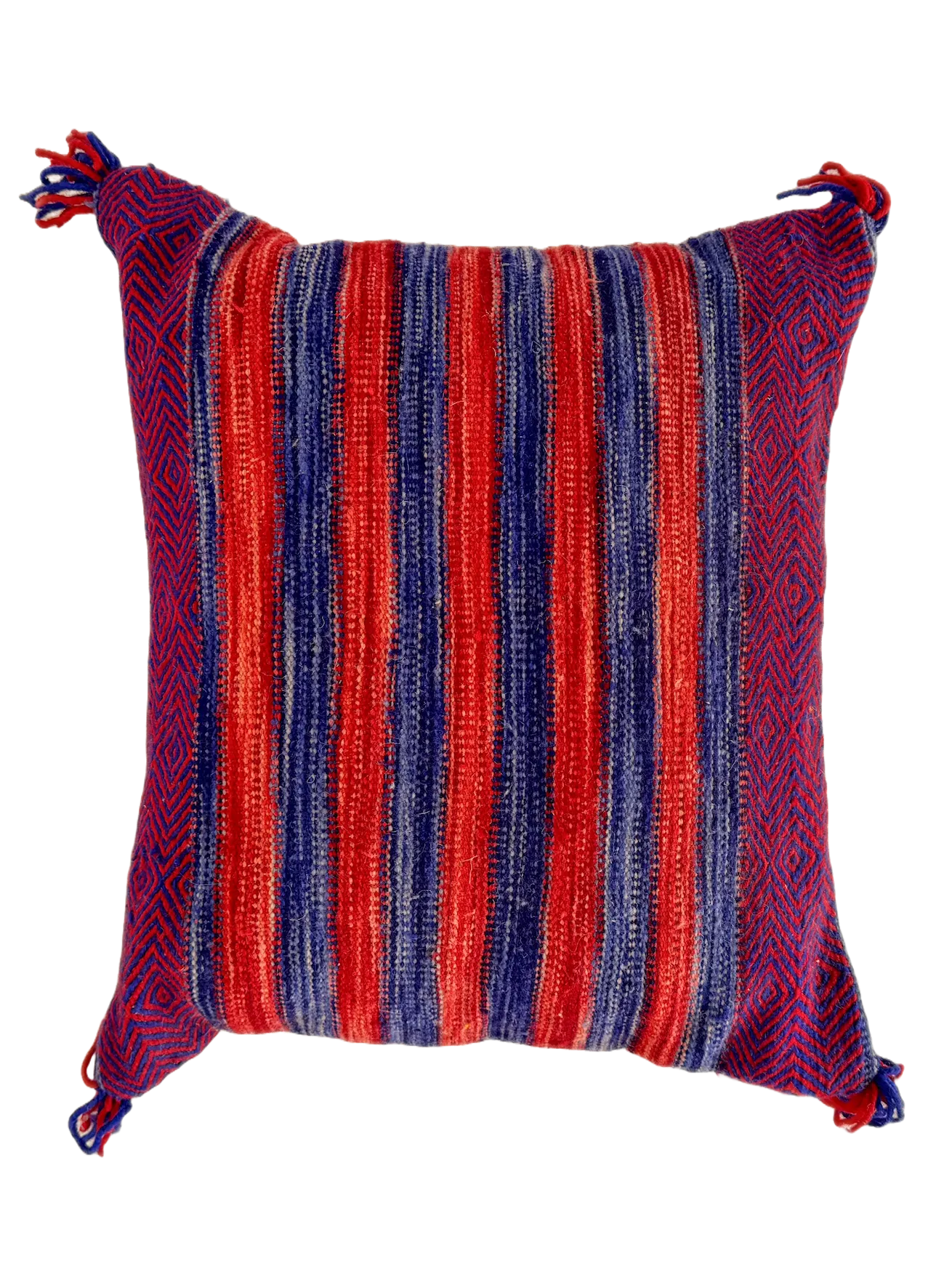Anzal's Flatweave x Zanafi Pillow - Red/Blue