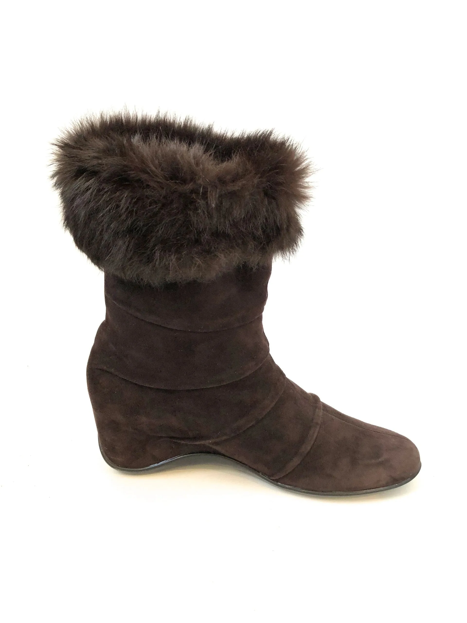 Aquatalia Suede & Fur Boots Size 10