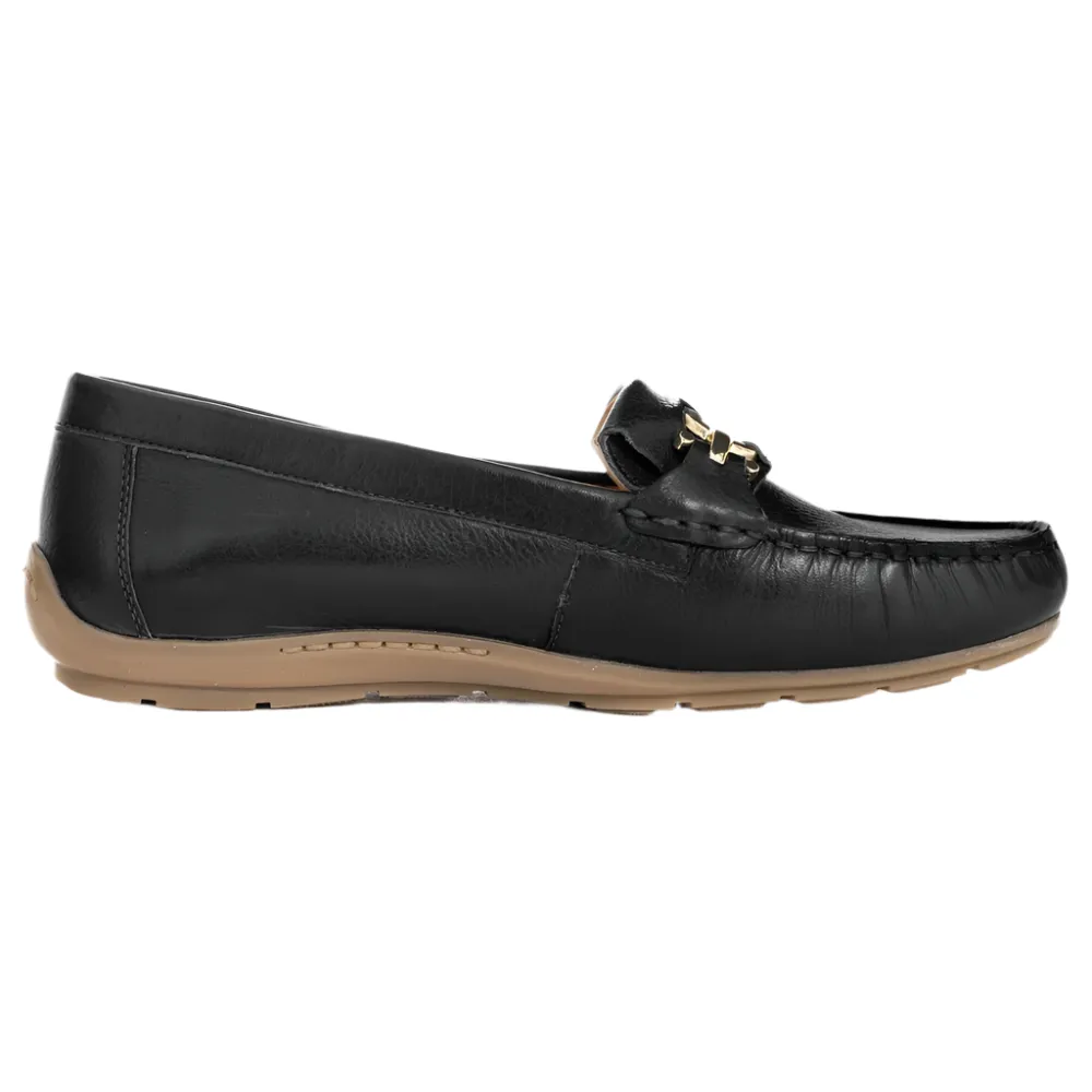 Ara Women's Amarillo Buckle Slip-On Loafer Navy Leather