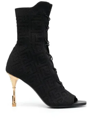 Balmain Moneta monogram lace-up boots