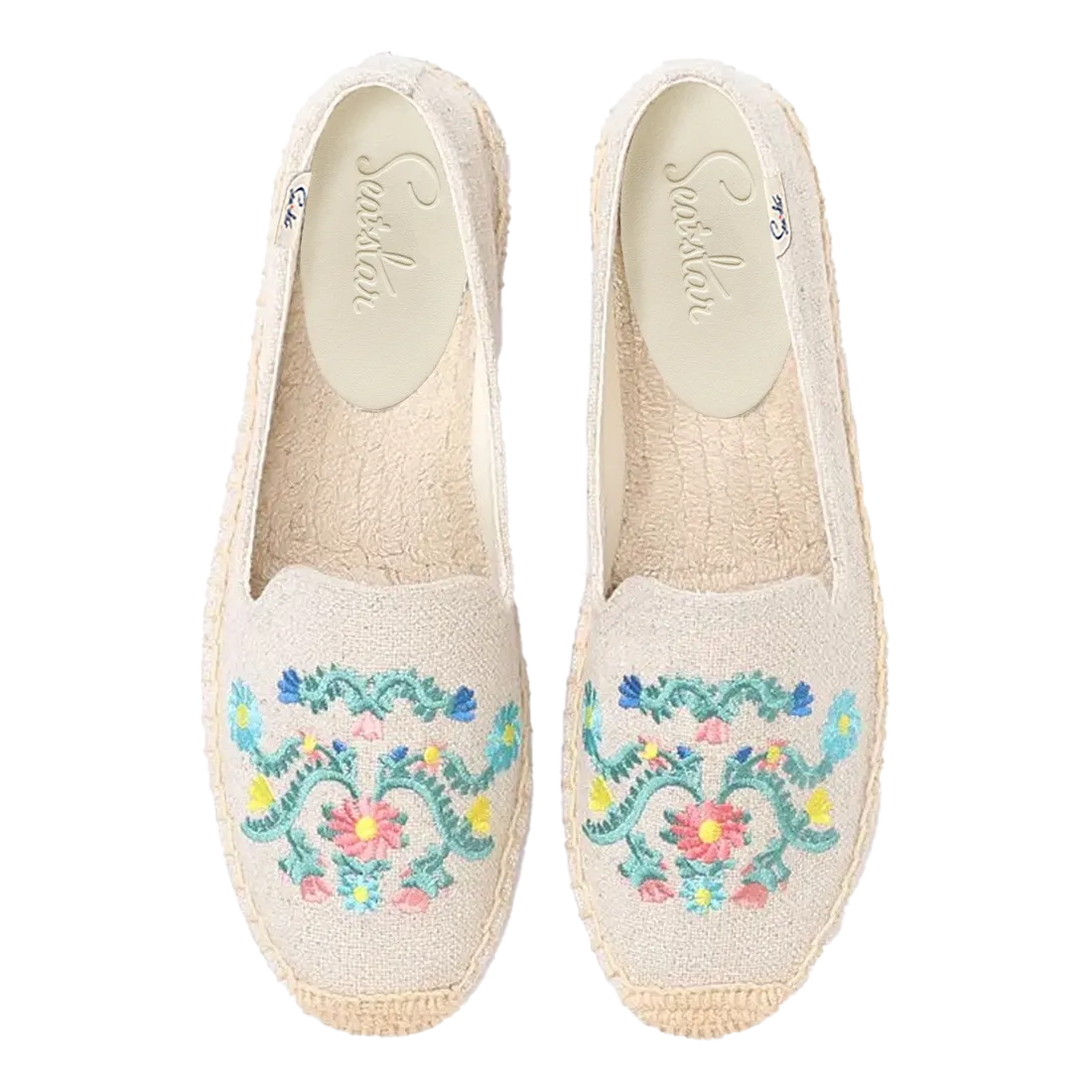 Bayside Beach Club Espadrille Floral Creme