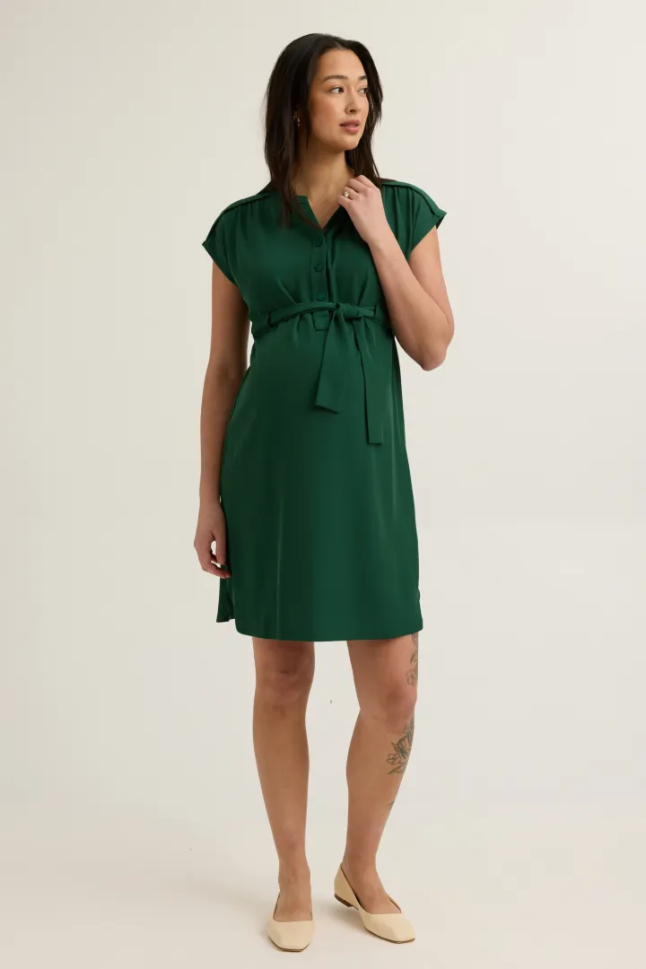 Belted Woven Dress
