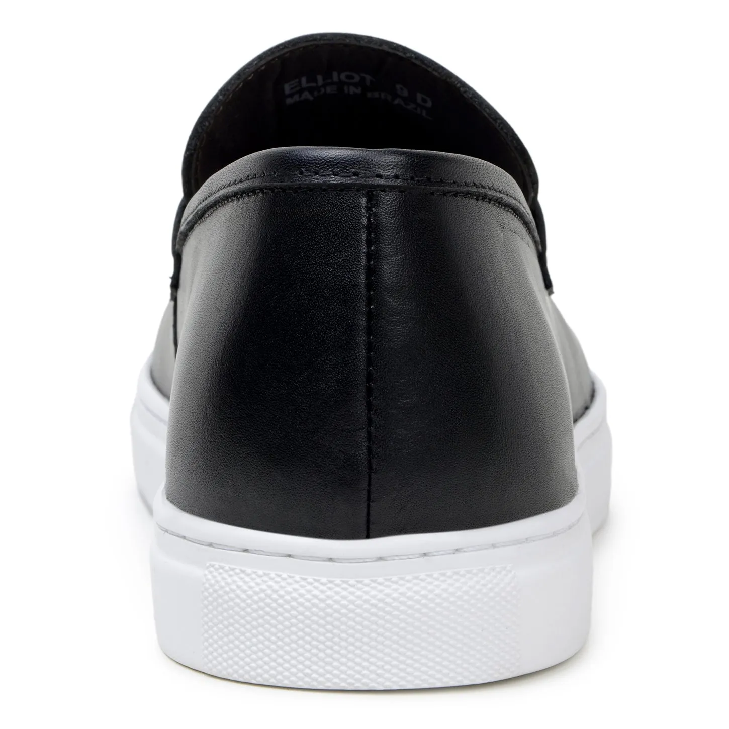 Belvedere Elliot in Black Nappa Leather Slip-On Penny Sneaker