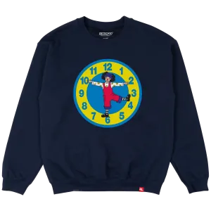 Big Comfy Couch Clock Stretch Crew - Navy