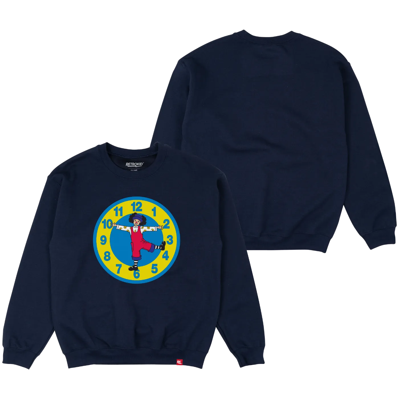 Big Comfy Couch Clock Stretch Crew - Navy