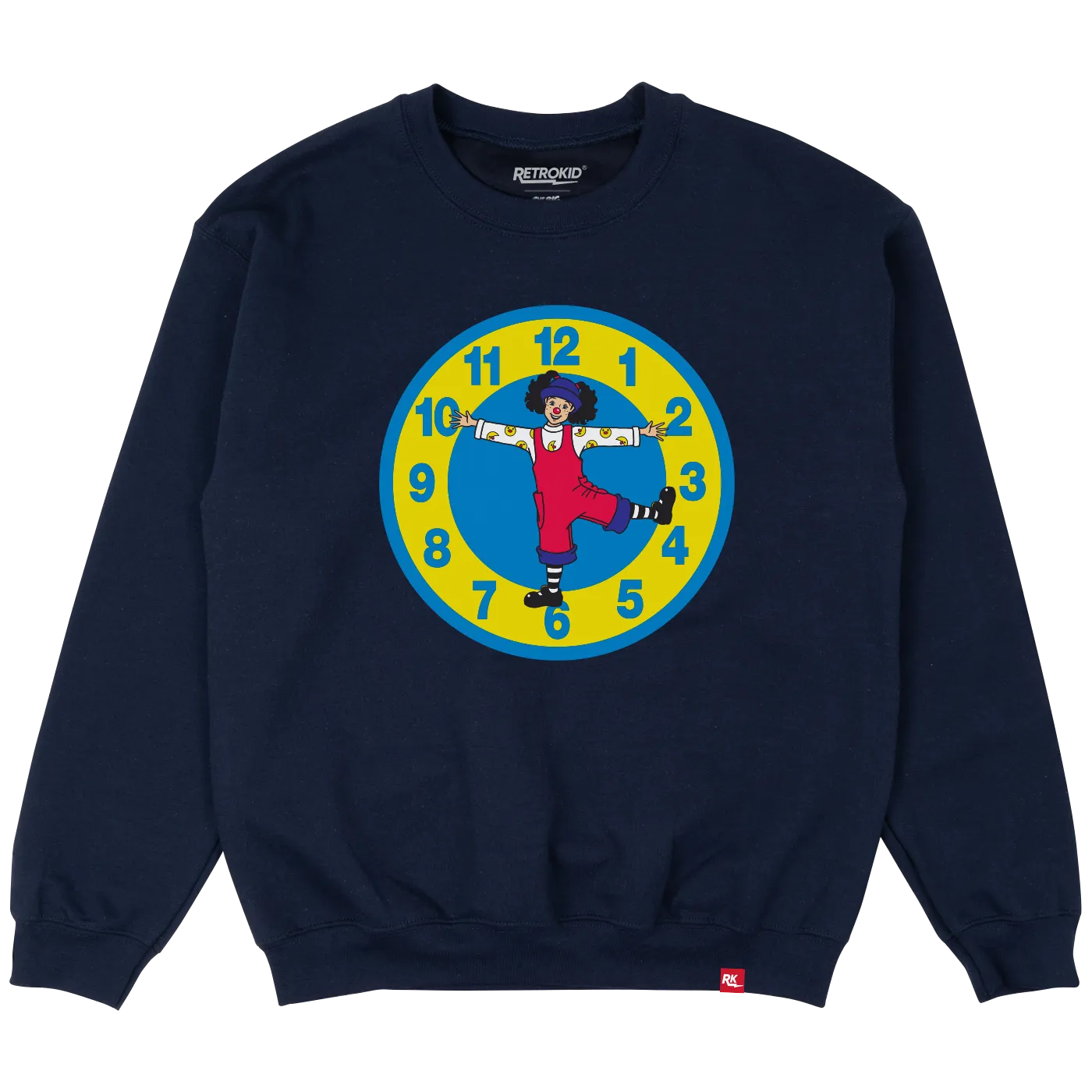 Big Comfy Couch Clock Stretch Crew - Navy