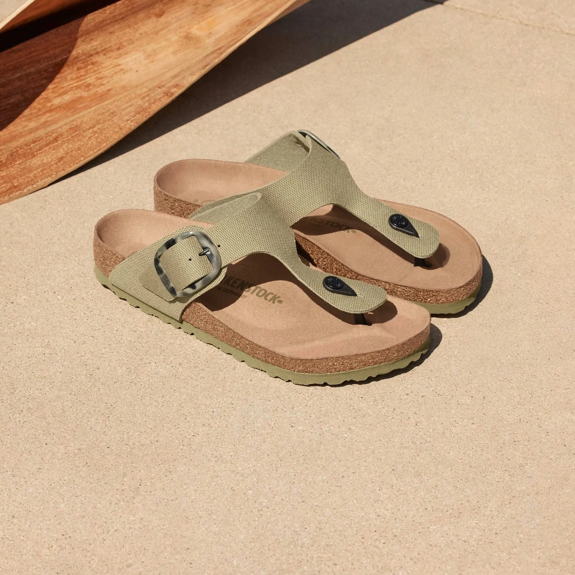 Birkenstock Gizeh Big Buckle Vegan faded khaki canvas