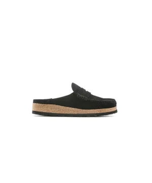Birkenstock Naples Suede Leather Black Clogs