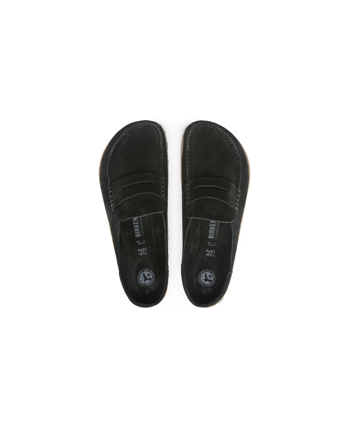 Birkenstock Naples Suede Leather Black Clogs