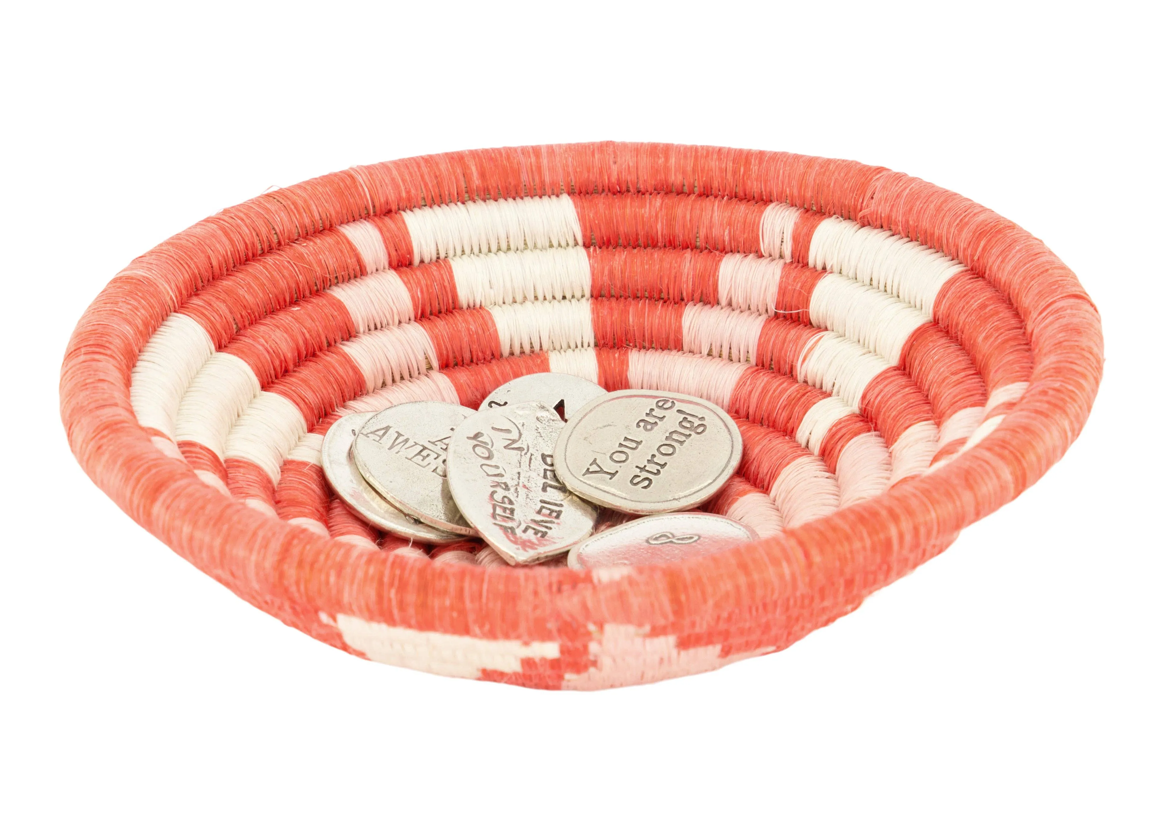 Bloom Woven Bowl - 6" Coral Virunga