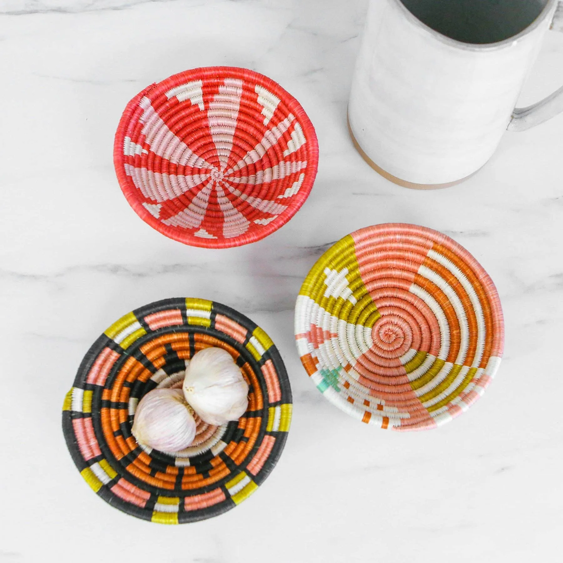 Bloom Woven Bowl - 6" Coral Virunga