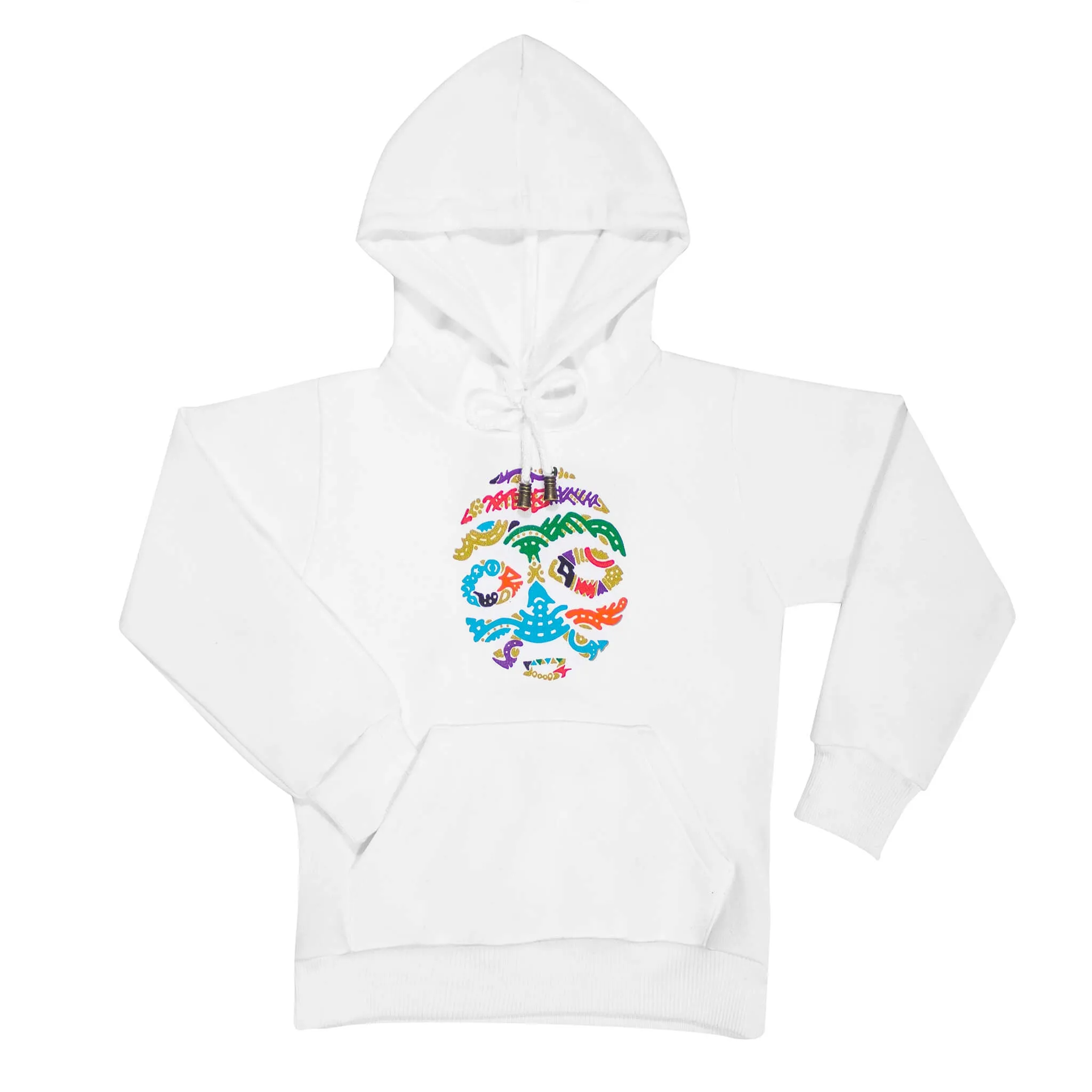 BORNO MAIDUGURI WARRIOR MASK WITH BLACK EYES TODDLER HOODIE