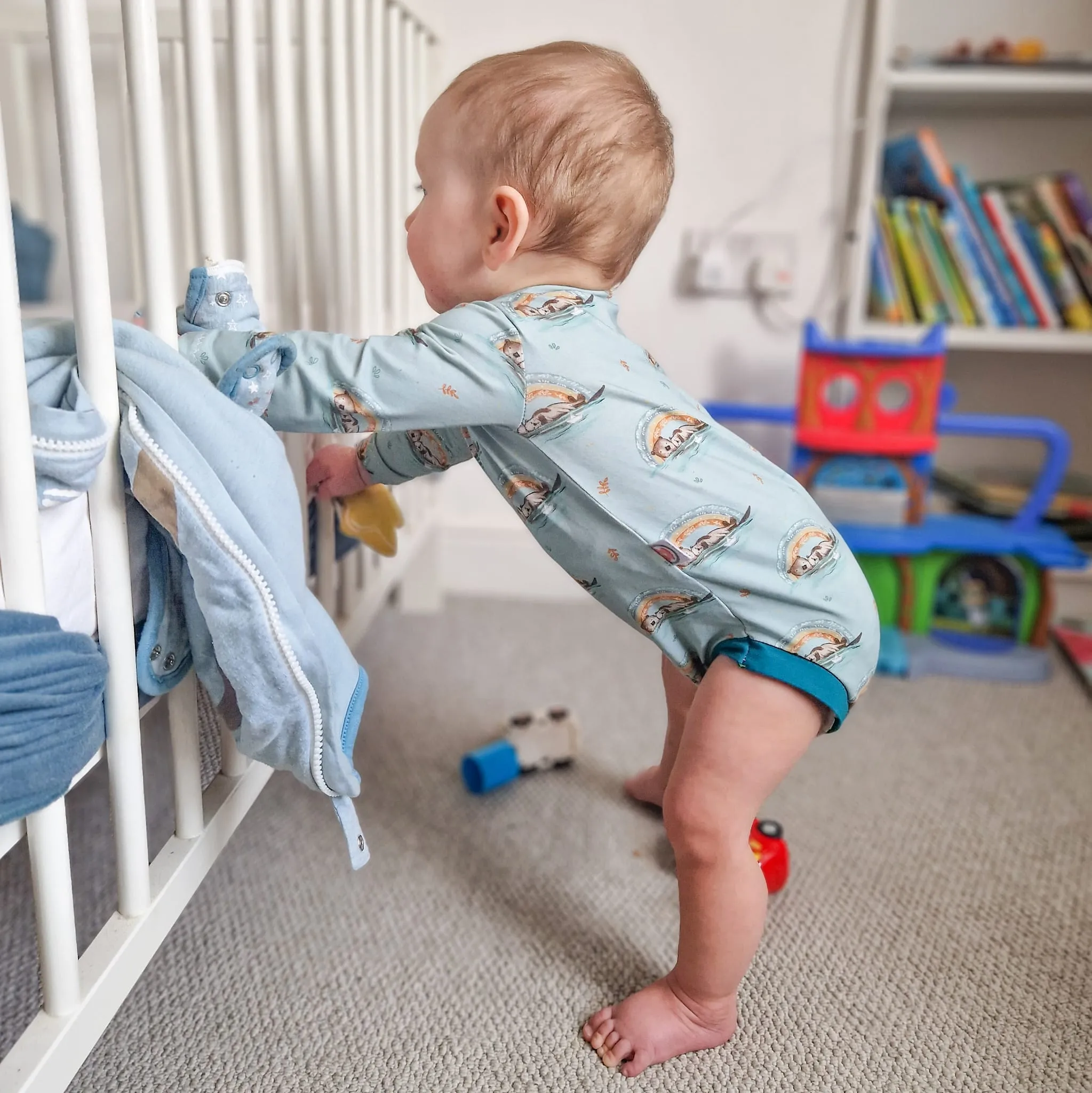 BP Baby Long Sleeve Popper Vest Bodysuit