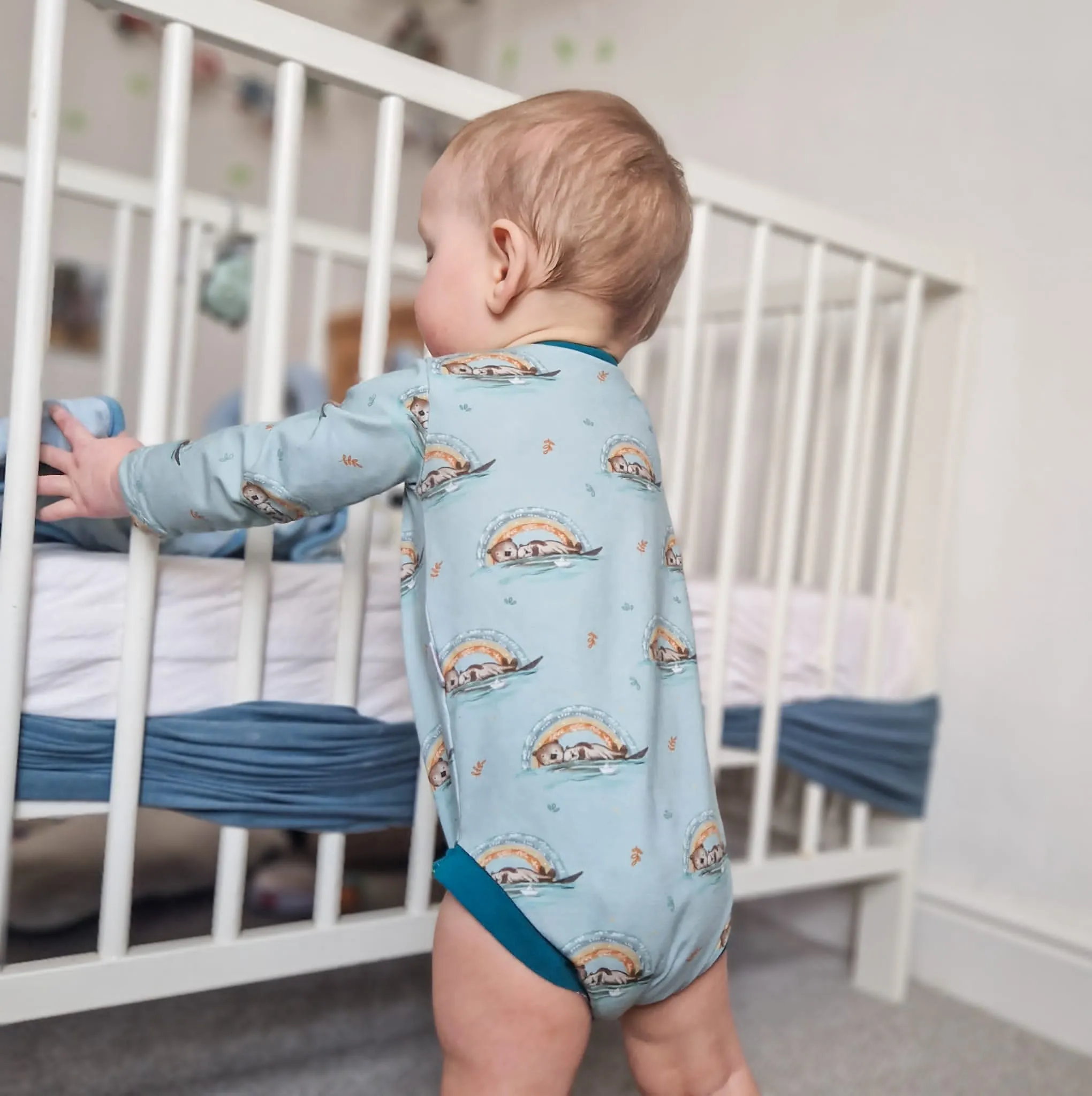 BP Baby Long Sleeve Popper Vest Bodysuit