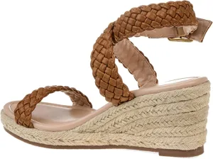 Brinley Co Comfort Womens Woven Espadrille Wedge Brown, 9 Regular US