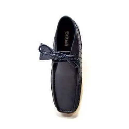 British Walkers Walker 100 Men's Navy Blue Ostrich Leather Ankle Boots