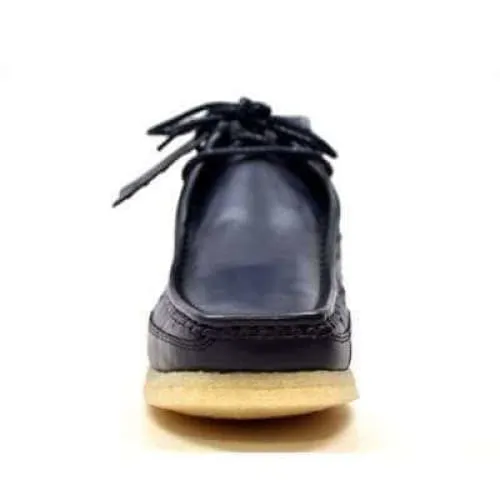British Walkers Walker 100 Men's Navy Blue Ostrich Leather Ankle Boots