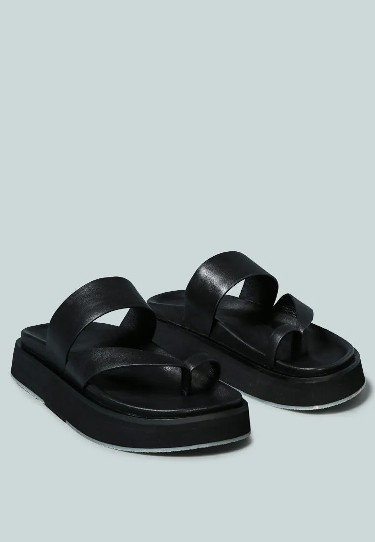 Bullock Slip-On Leather Sandal By Ruw