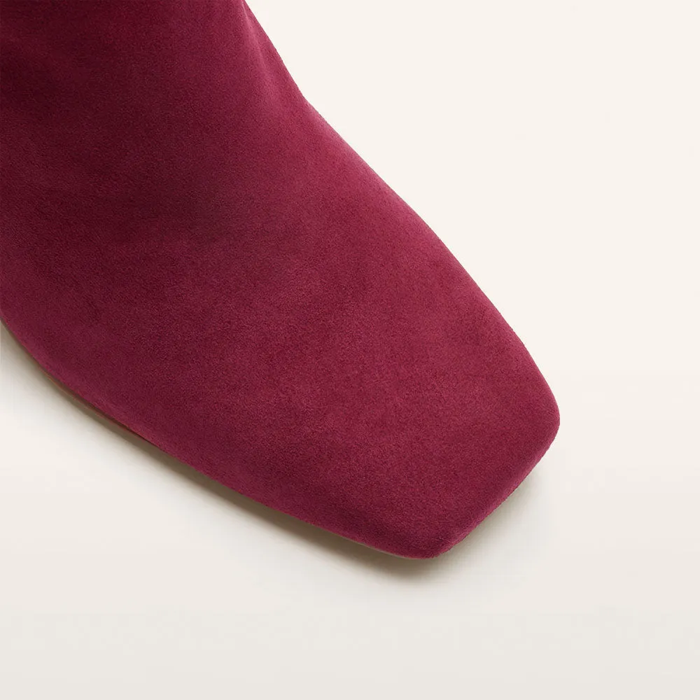 Campbell Burgundy Suede