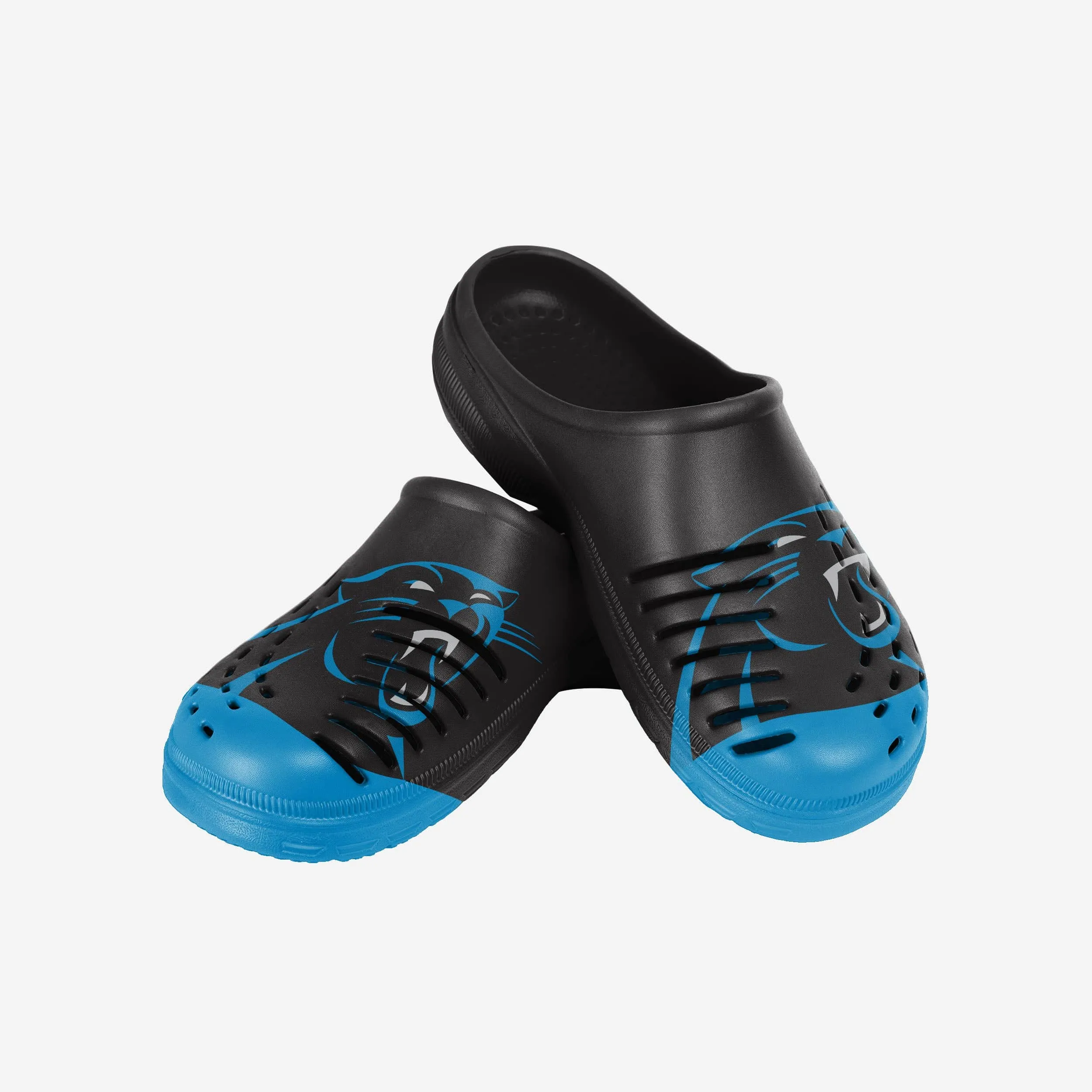 Carolina Panthers Colorblock Big Logo Clog