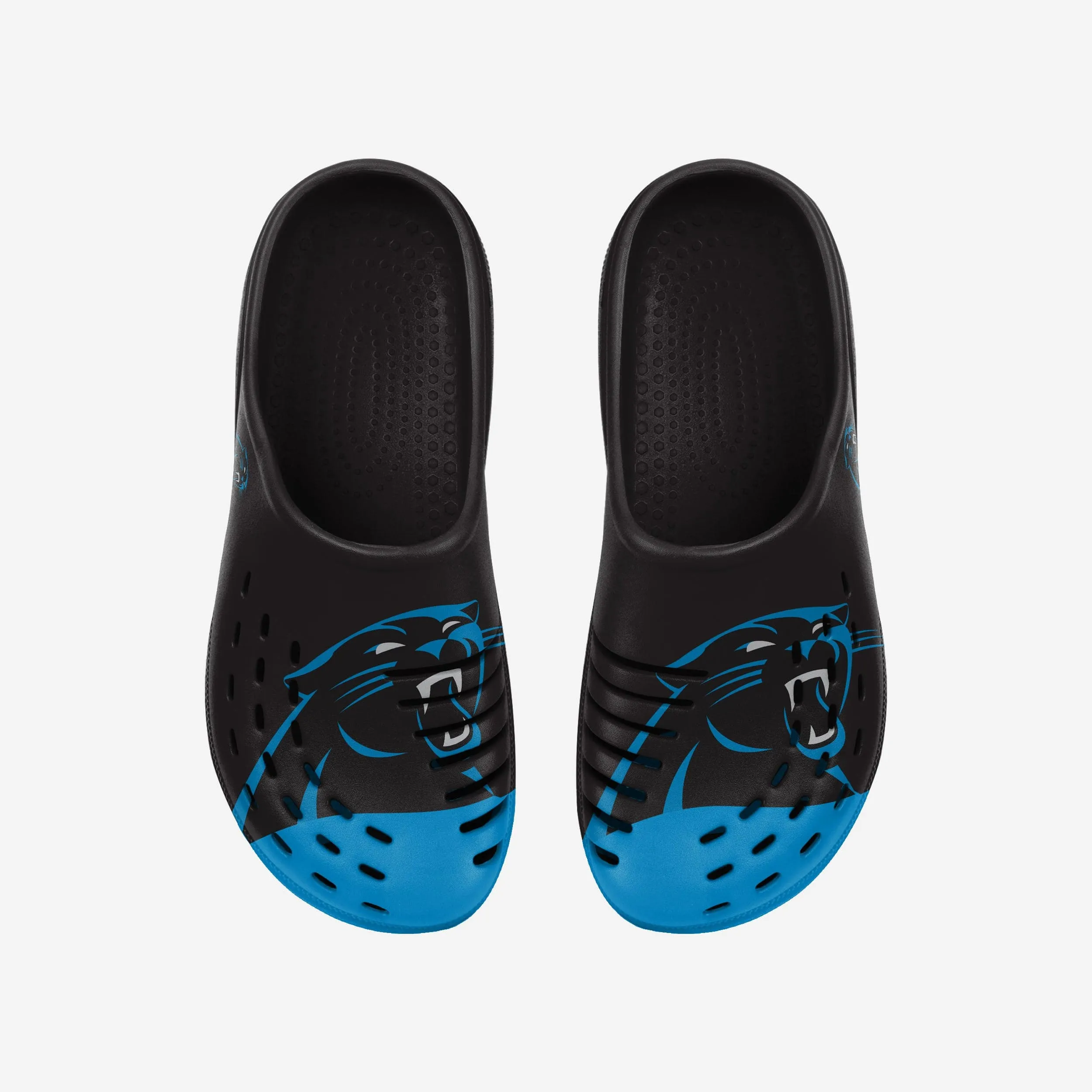 Carolina Panthers Colorblock Big Logo Clog