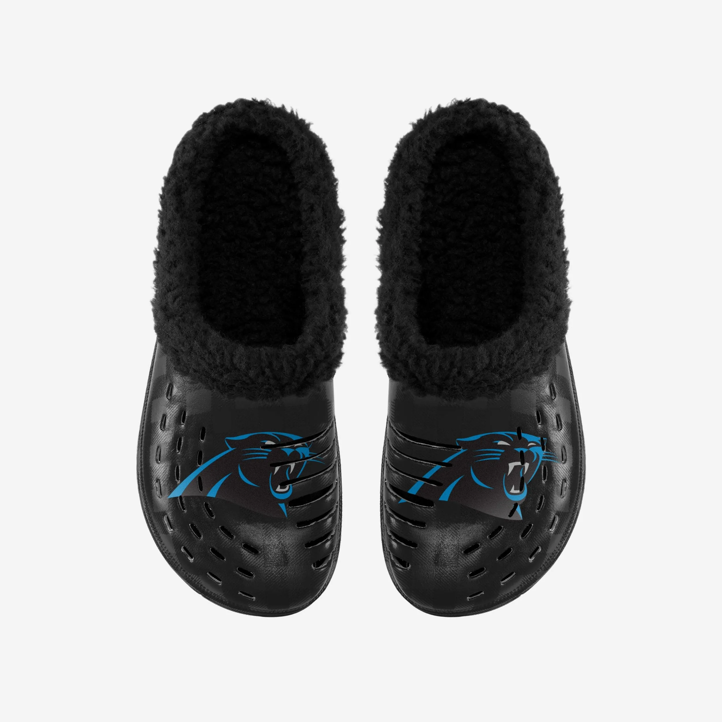 Carolina Panthers Sherpa Lined Buffalo Check Clog