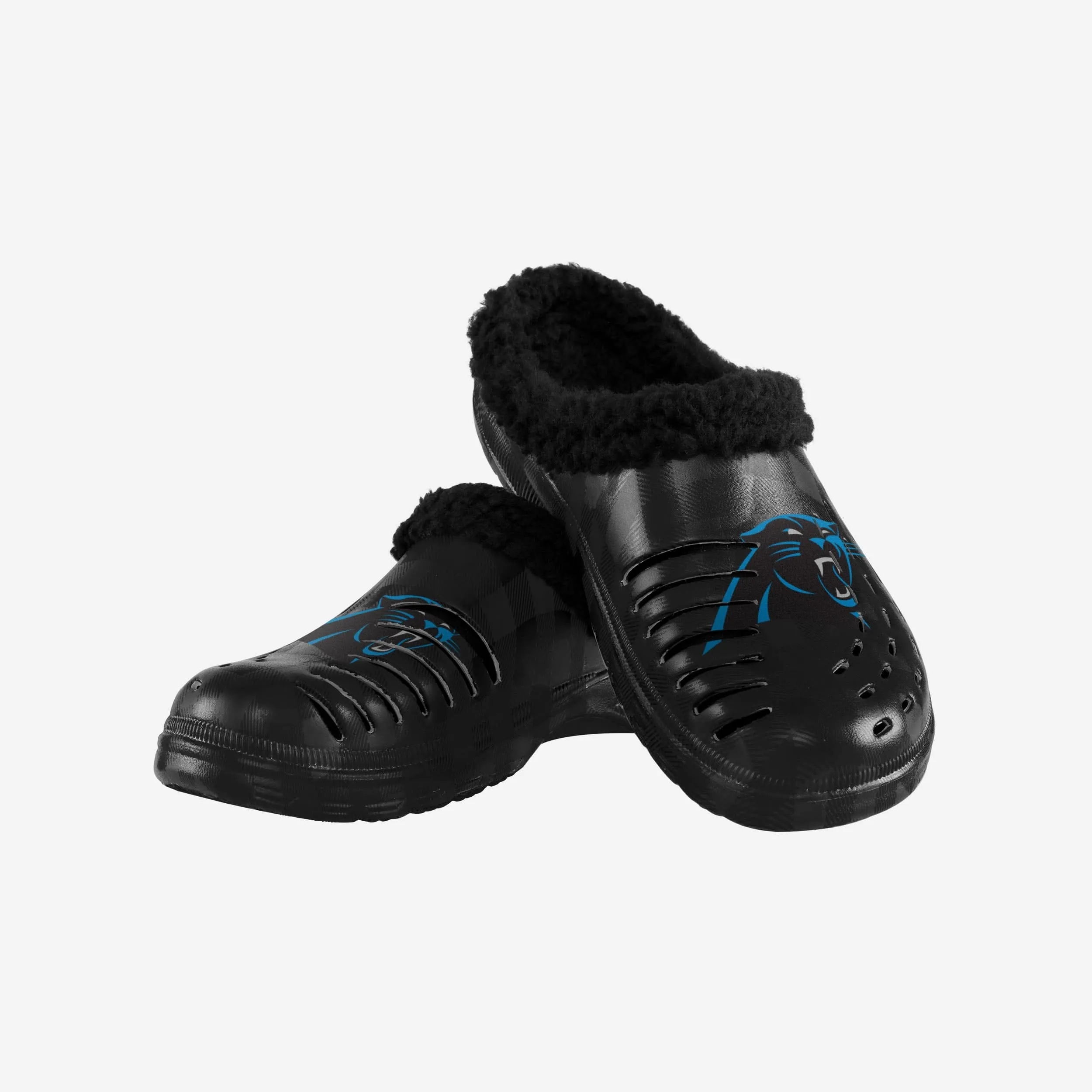 Carolina Panthers Sherpa Lined Buffalo Check Clog