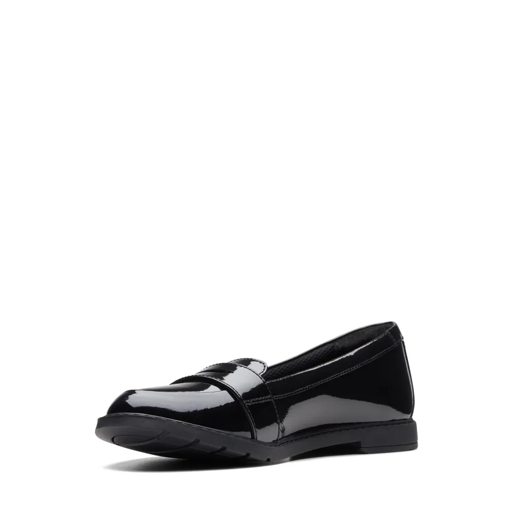 Clarks - ScalaLoafer Y. - Black Patent - School Shoes