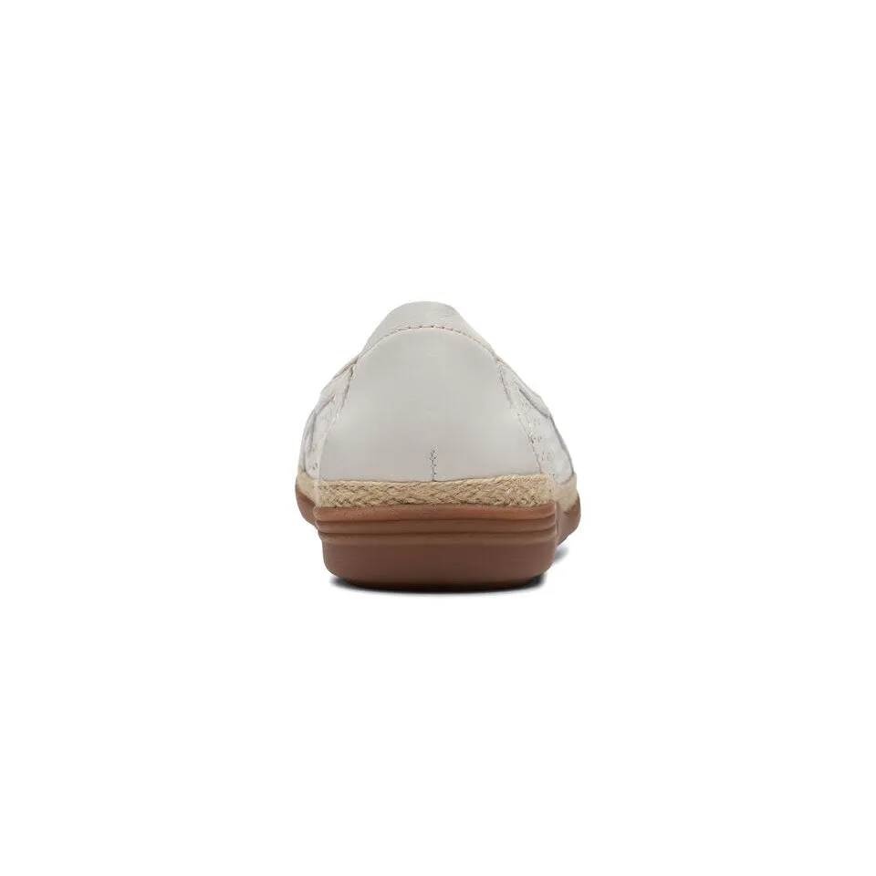 Clarks Women's Elaina Ruby White | Pewter Leather