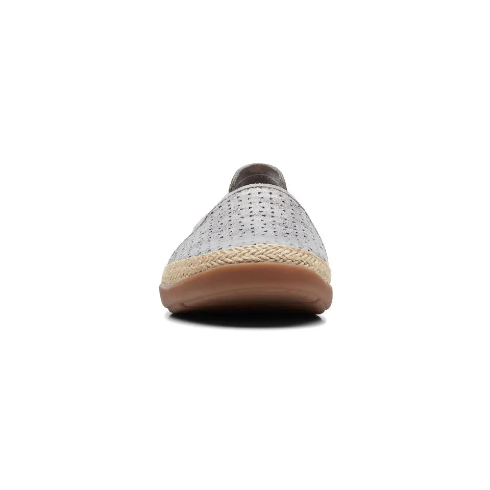 Clarks Women's Elaina Ruby White | Pewter Leather