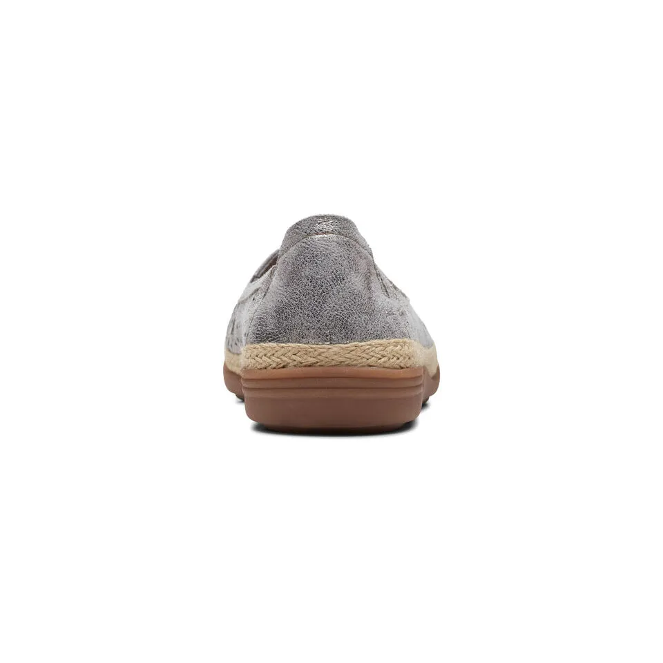 Clarks Women's Elaina Ruby White | Pewter Leather
