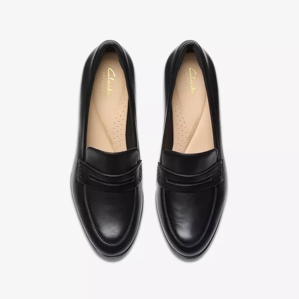 Clarks Women's Freva55 Edge Black Leather