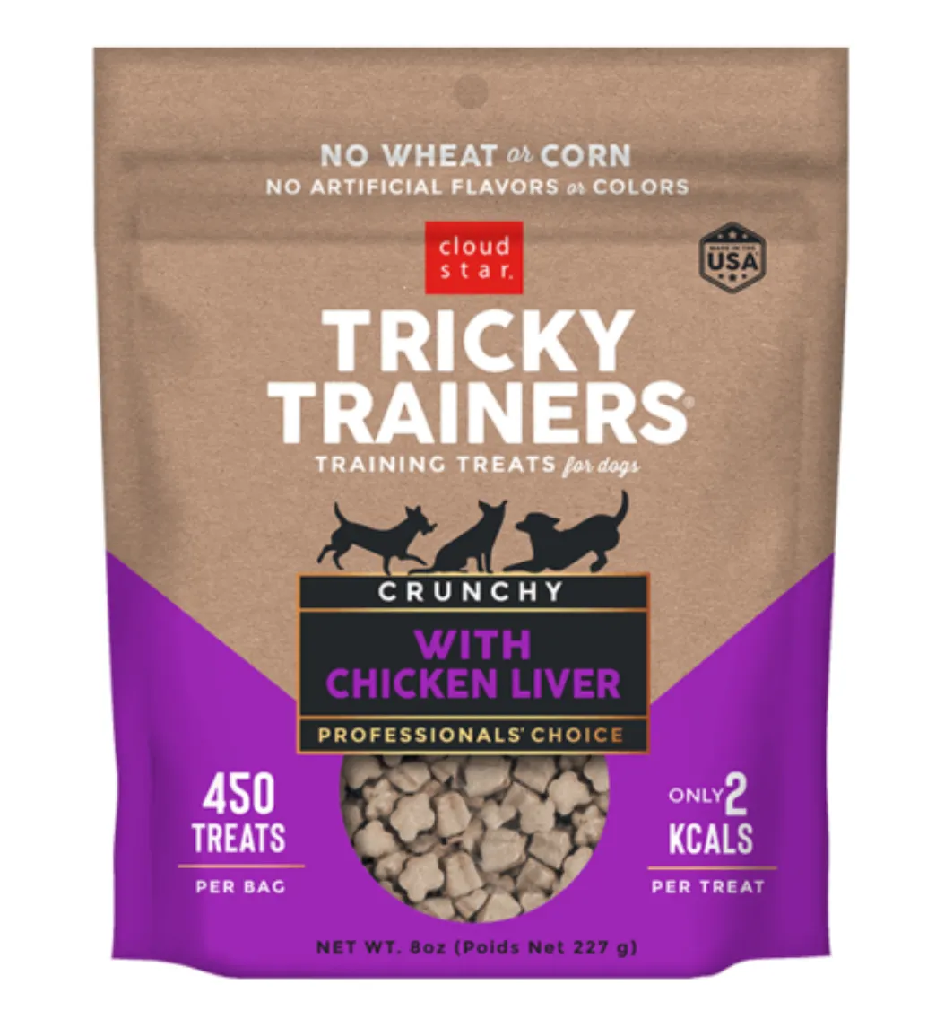 Cloud Star Tricky Trainers Crunchy - Liver Flavour Dog Treats (8oz/227g)