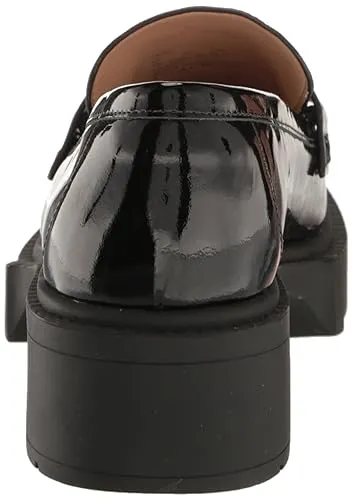 COACH Women's Flats Leah Loafer in Patent Leather, Color Black Patent, Size 6