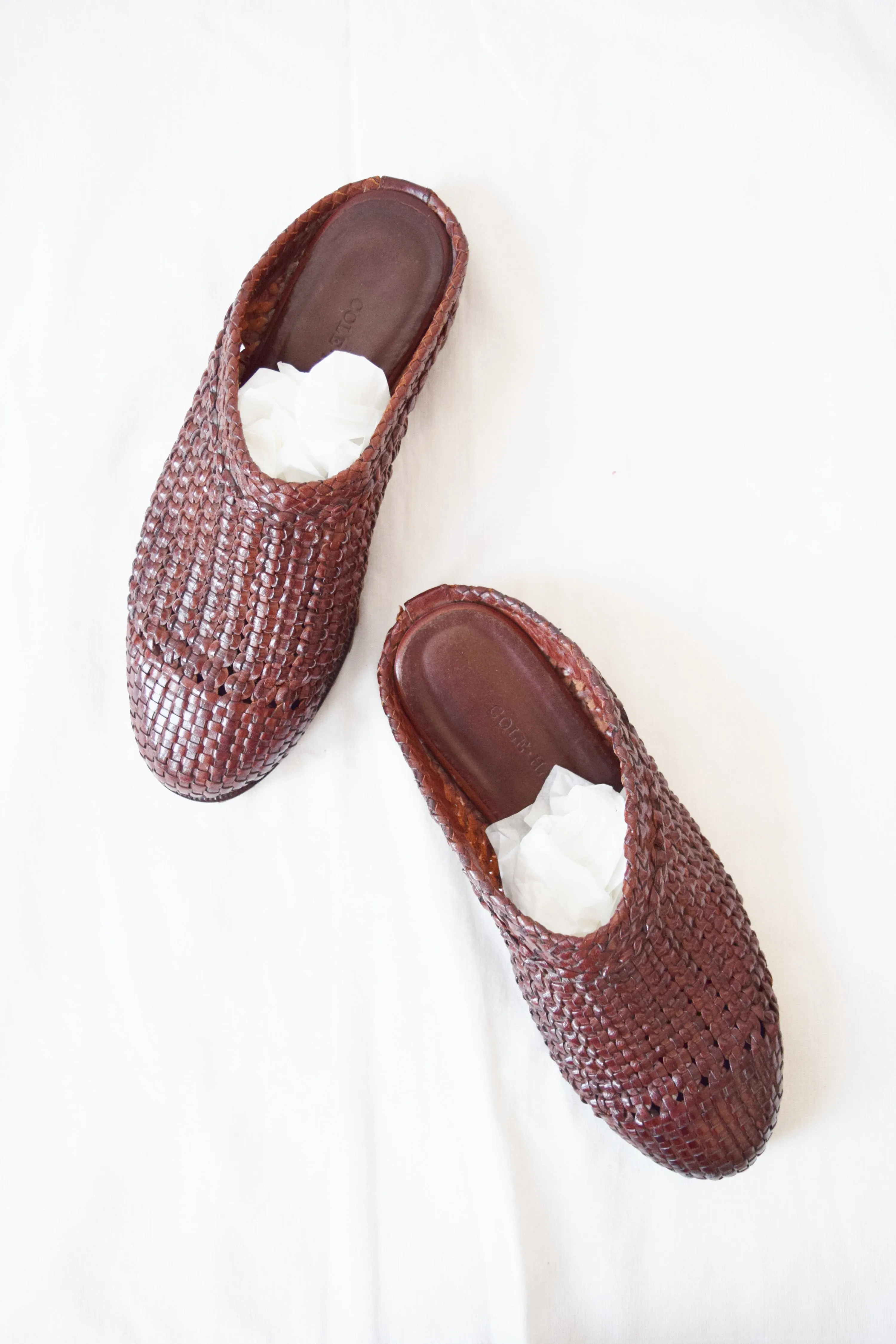 Cole Haan Indian-Style Leather Slides | Men's US 8.5, Women's 10.5