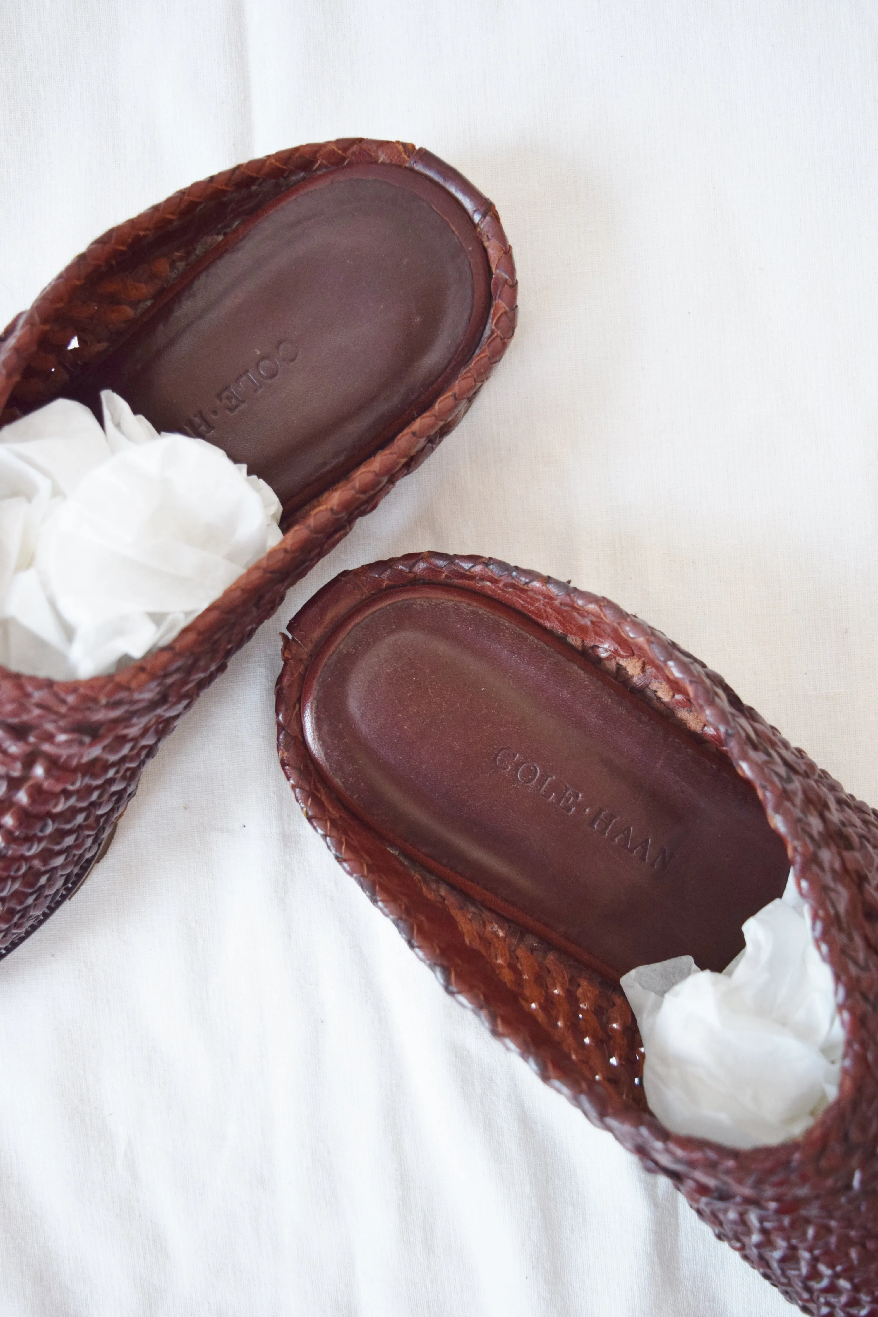 Cole Haan Indian-Style Leather Slides | Men's US 8.5, Women's 10.5