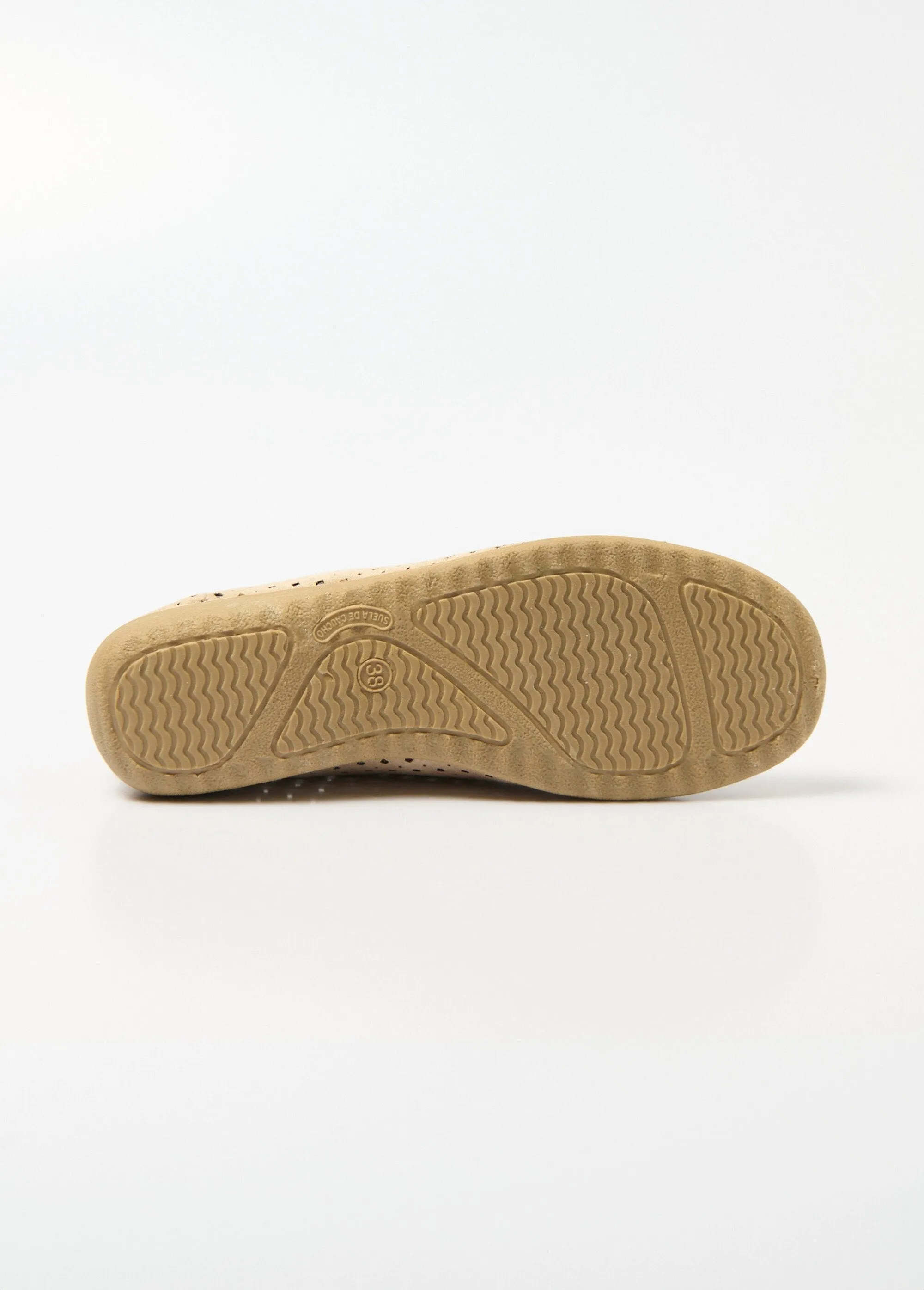 Comfort width perforated elasticated loafers